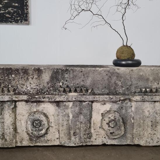 17th architectural stone from Bordeaux, as a bench