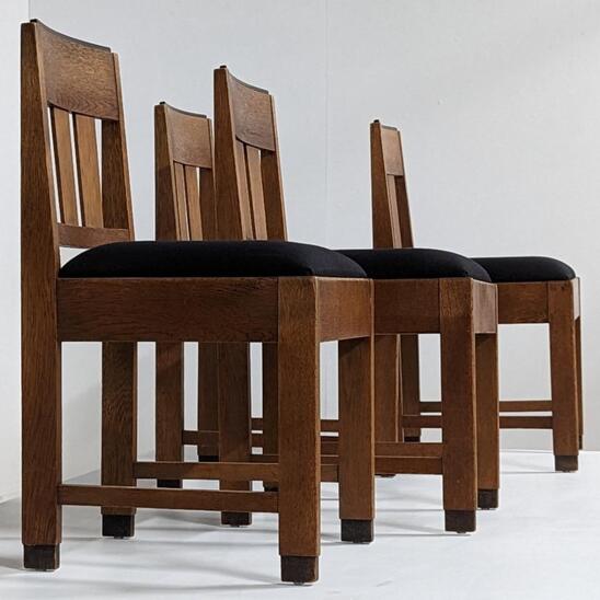 4 Amsterdam school chairs