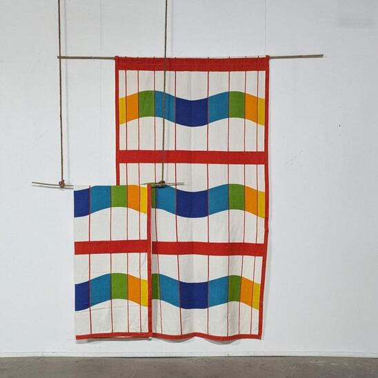 Antoinette De Boer 1960 pair of hangings