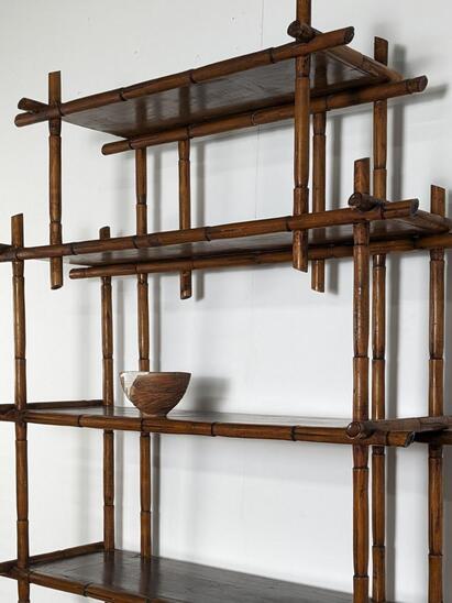 Bamboo shelves, early 20th. C.