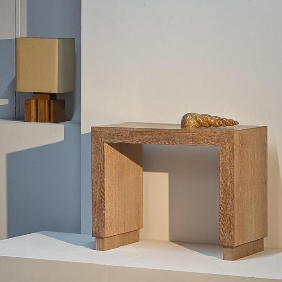 Desk or console table limed oak