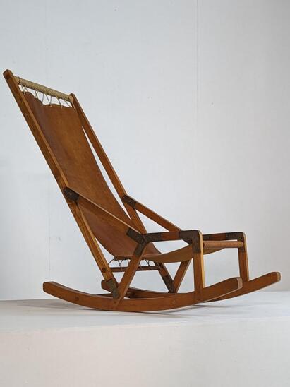 Elegant high back rocking chair