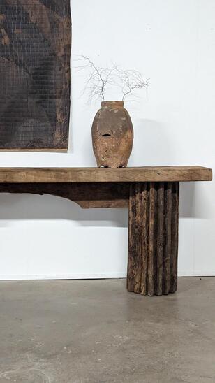 Tall primitive console