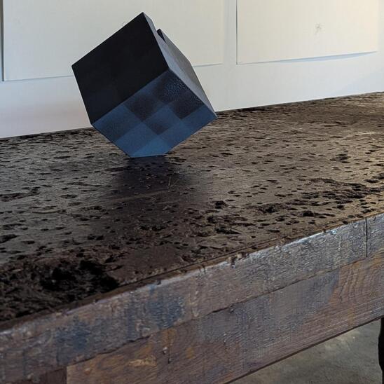 work table with great wear